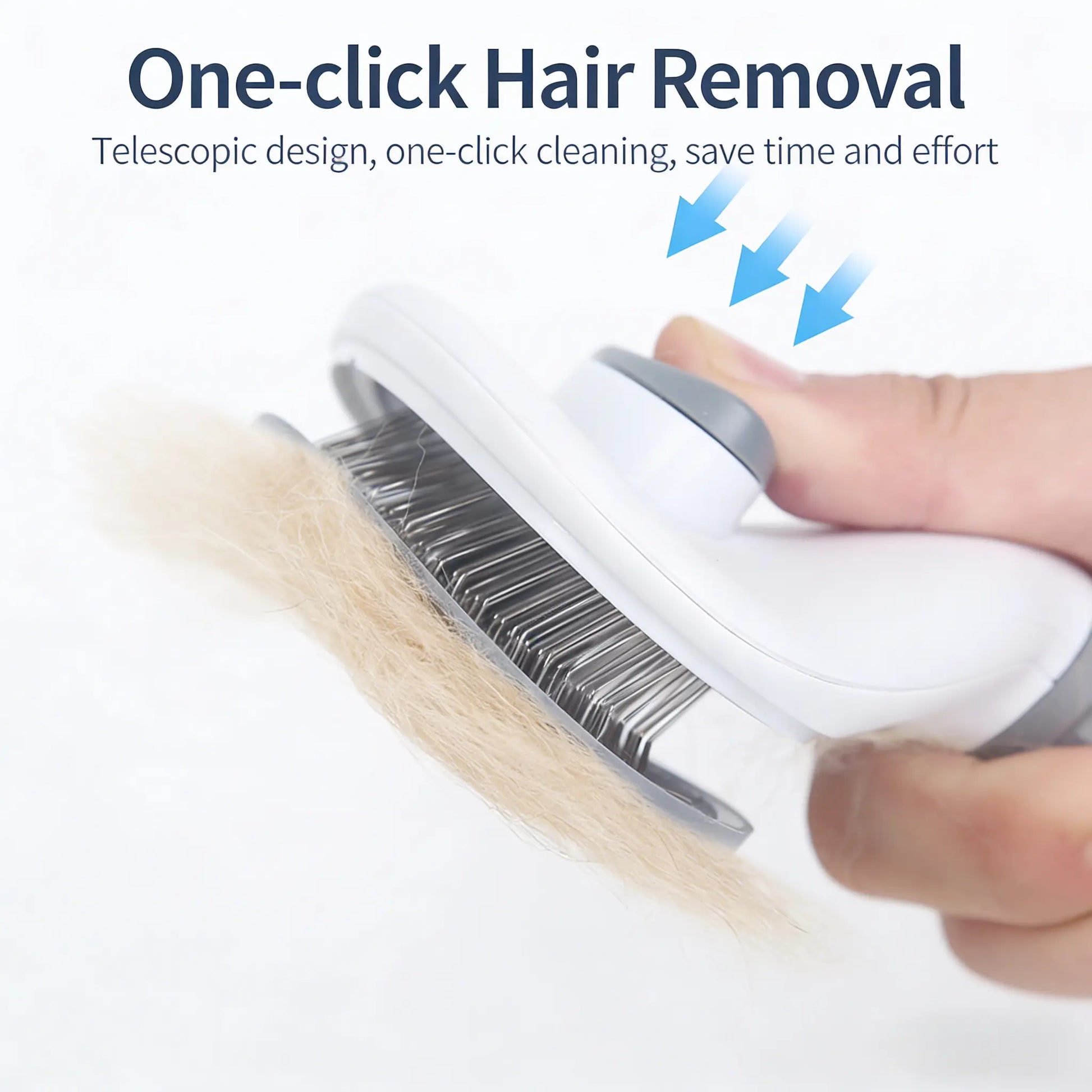 Ultimate 4PCS Pet Grooming Kit - Self-Cleaning Slicker Brush, Dual-Sided Dematting Comb, Tear Stain Comb & Fur Removal Tool for Dogs & Cats - Keep Your Home Fur-Free!