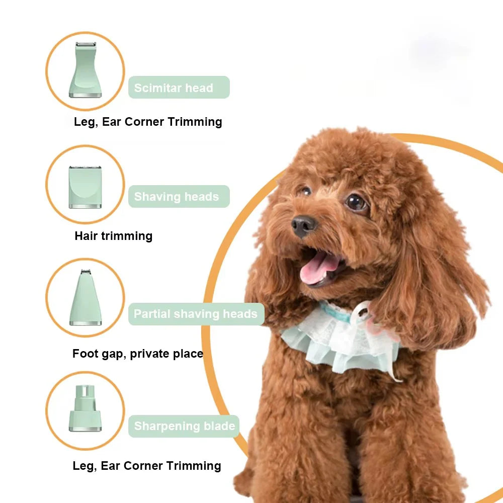 3-in-1 Electric Pet Grooming Kit: Dog Clipper, Cat Nail Grinder, and Hair Trimmer