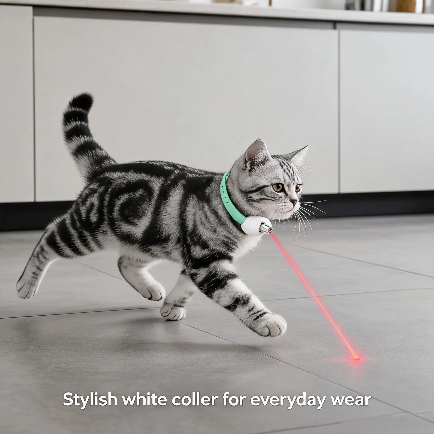 Smart Laser Cat Collar - Automatic Interactive Toy for Indoor Kittens, USB Rechargeable & Adjustable 45° Laser for Endless Fun and Exercise