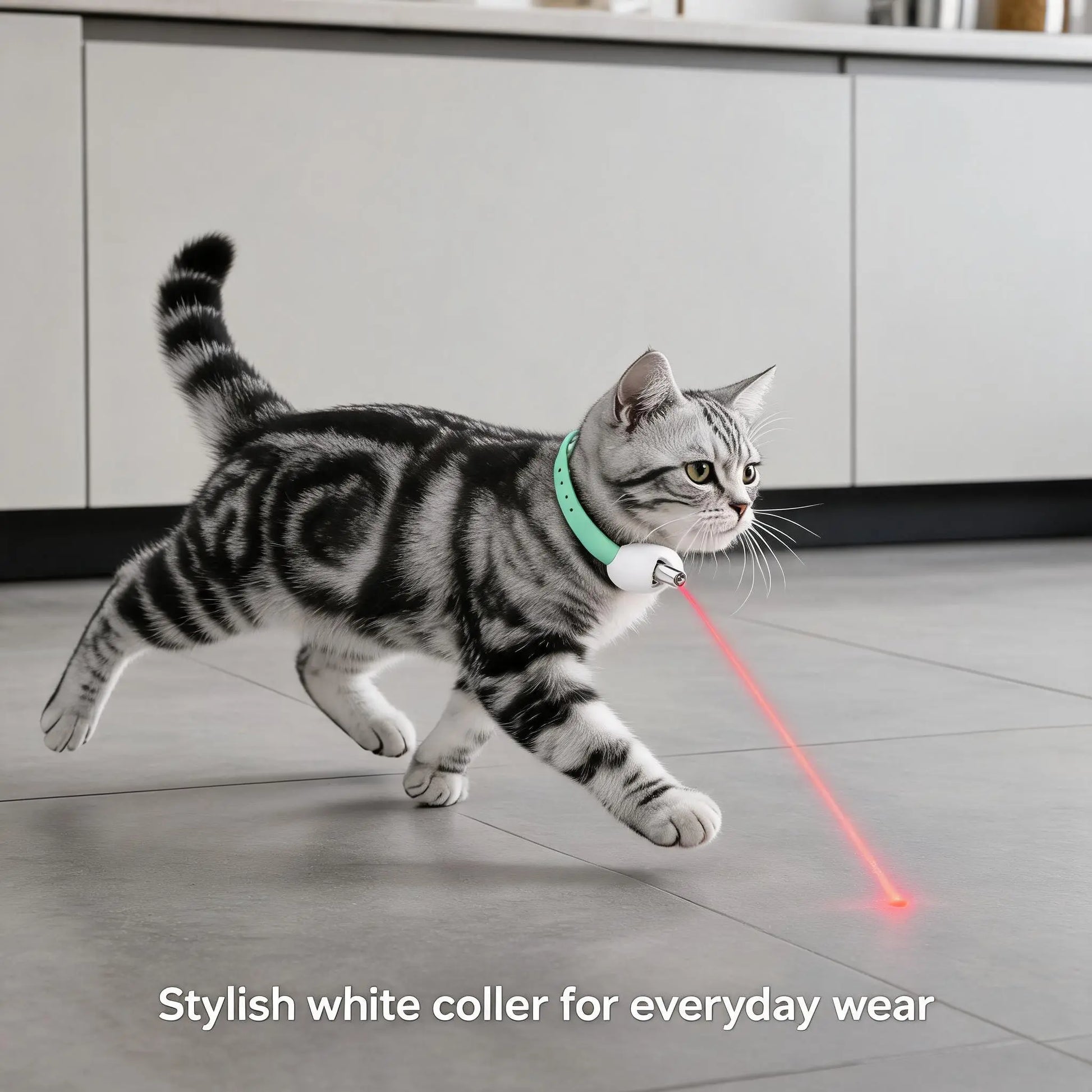 Smart Laser Cat Collar - Automatic Interactive Toy for Indoor Kittens, USB Rechargeable & Adjustable 45° Laser for Endless Fun and Exercise