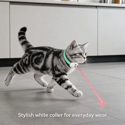 Smart Laser Cat Collar - Automatic Interactive Toy for Indoor Kittens, USB Rechargeable & Adjustable 45° Laser for Endless Fun and Exercise