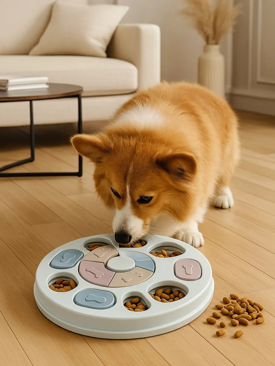 Interactive Pet Toys for Cats and Dogs - Fun Feeding Plates & Slow Food Bowls for Brain Training and Boredom Relief