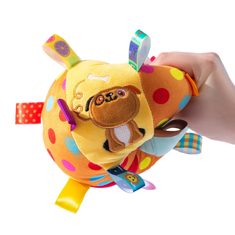 Interactive Dog Toy for Aggressive Chewers - Durable Plush Handle with Bells for Training and Decompression