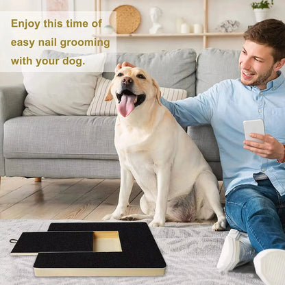Ultimate Dog Nail Scratch Board with Treat Drawer - Stress-Free Grooming & Fun Filing Toy for All Breeds