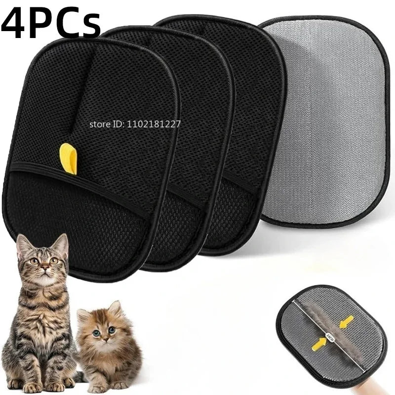 Ultimate Pet Hair Removal Gloves - Reusable Double-Sided Grooming Tool for Effortless Fur Removal from Carpets and Sofas