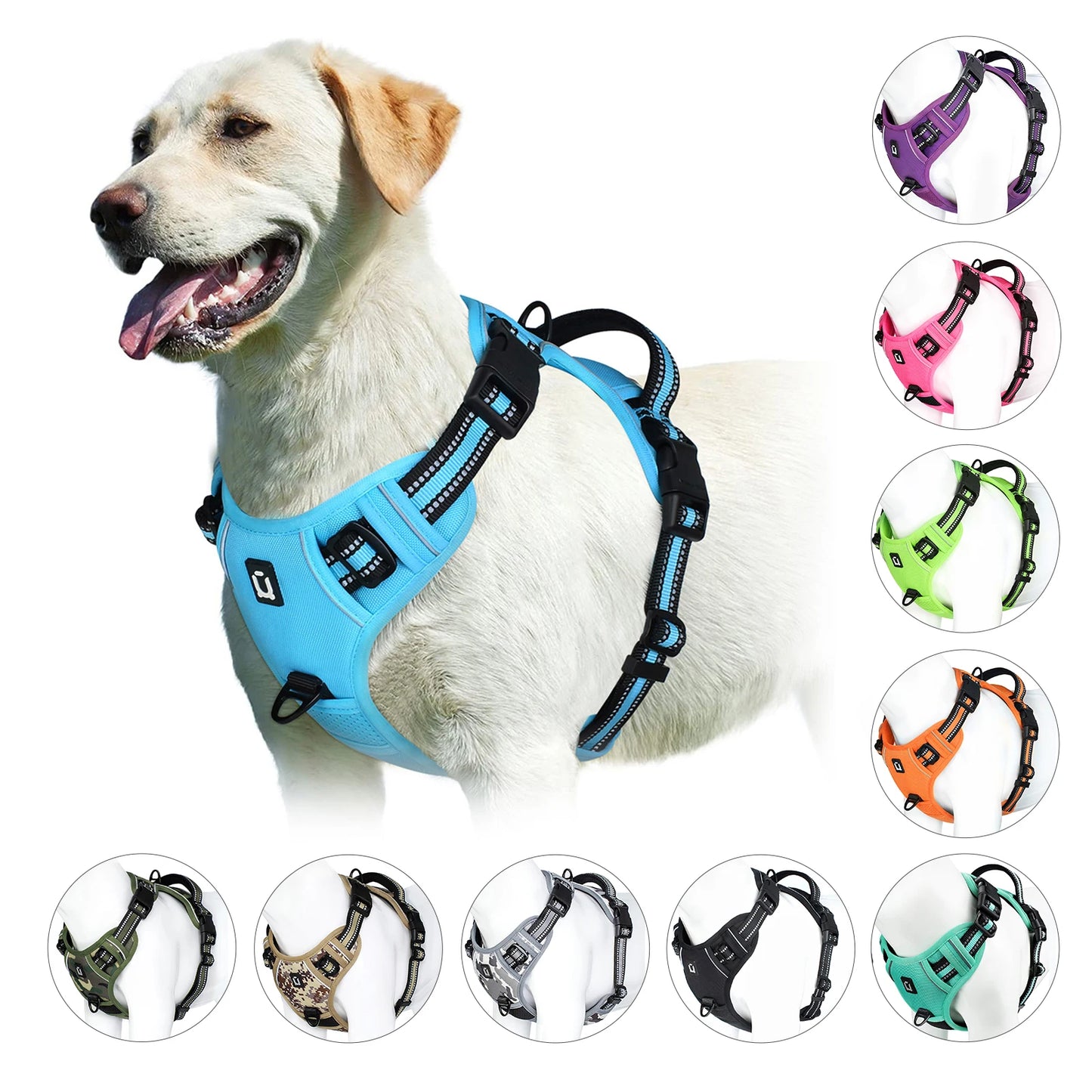 Ultimate No Pull Dog Harness - Adjustable Soft Padded Vest with Easy Control Handle for Comfort and Safety