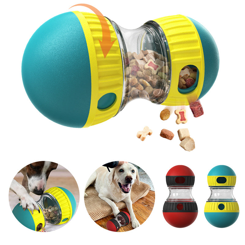Interactive Food Dispensing Dog Toy Tumbler - Puzzle Ball for Slow Feeding and Stomach Protection, Enhancing Pet Intelligence