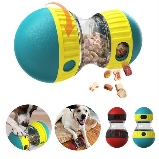 Interactive Food Dispensing Dog Toy Tumbler - Puzzle Ball for Slow Feeding and Stomach Protection, Enhancing Pet Intelligence