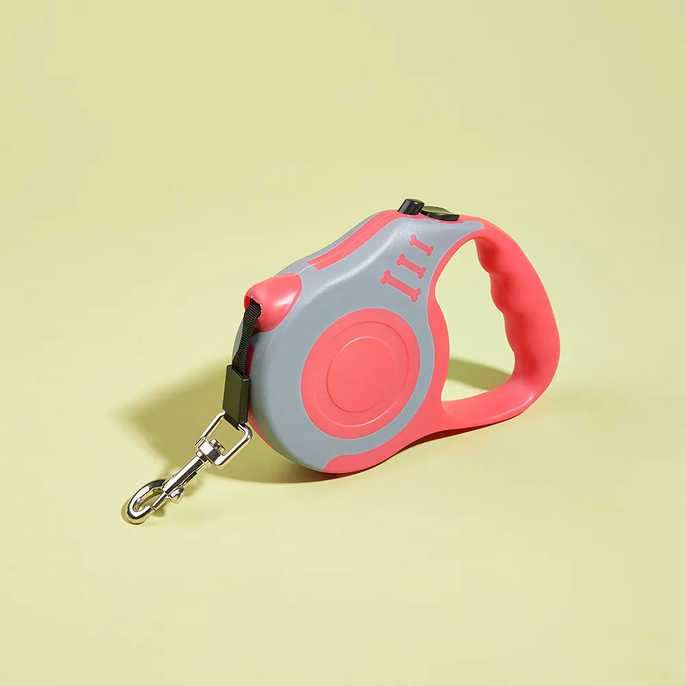 Premium 3M Automatic Retractable Dog Leash - 5M Nylon Lead for Small Dogs & Cats - Perfect for Outdoor Adventures, Walking & Hiking