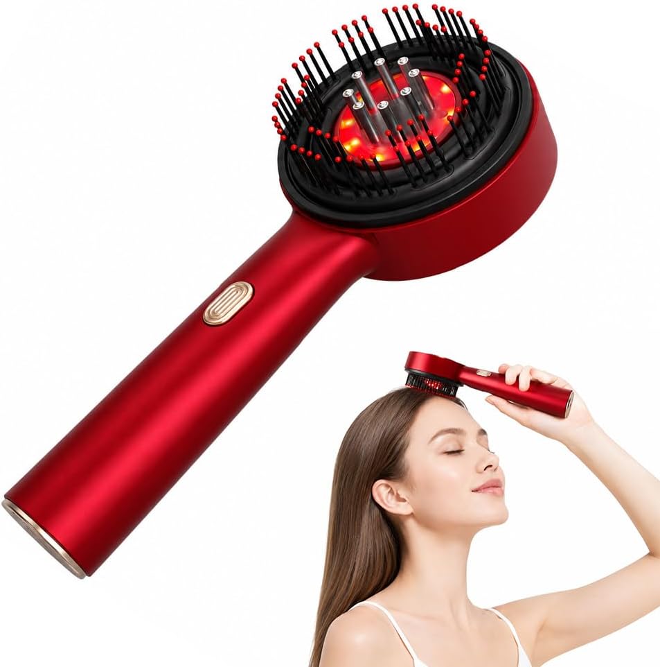 Electric Scalp Massager – Red Light Therapy for Hair Growth & Relaxation