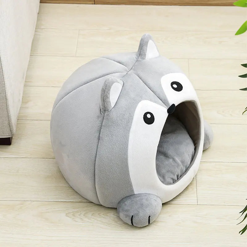 Ultra Cozy Cat Bed & Dog Lounger - Soft Cushion Tent for Kittens and Puppies