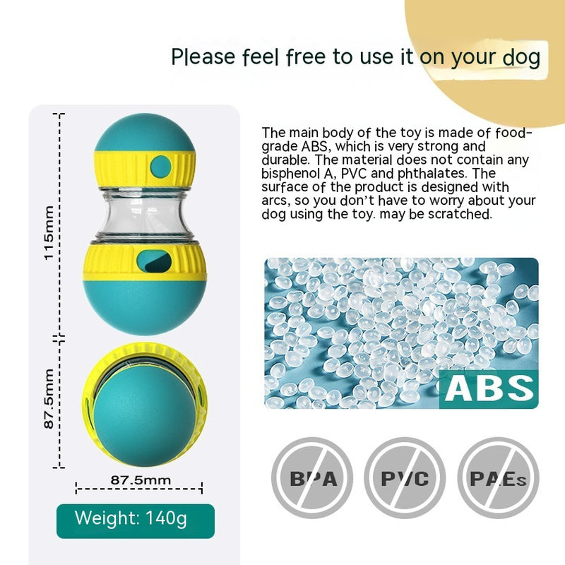 Interactive Food Dispensing Dog Toy Tumbler - Puzzle Ball for Slow Feeding and Stomach Protection, Enhancing Pet Intelligence