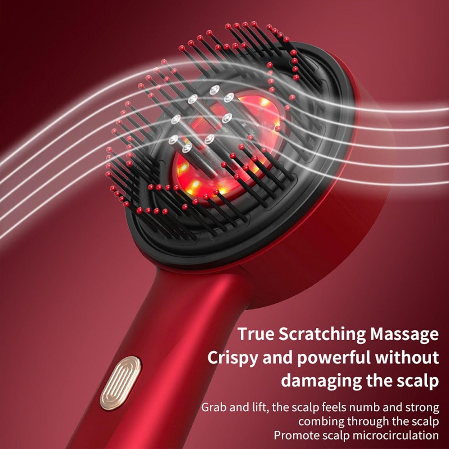 Electric Scalp Massager – Red Light Therapy for Hair Growth & Relaxation