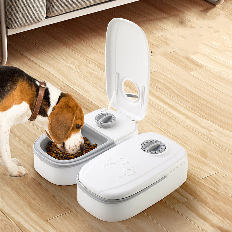 Automatic Pet Feeder - Smart Food Dispenser for Cats and Dogs with Timer and Stainless Steel Bowl