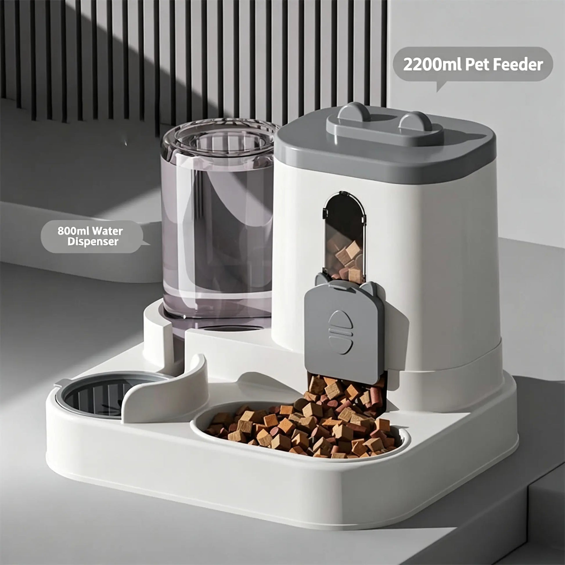 Ultimate 2-In-1 Automatic Pet Feeder & Water Dispenser - Self-Filling Food Bowl & Water Station for Cats and Dogs, No Electricity Required, Large Capacity Auto Refill System
