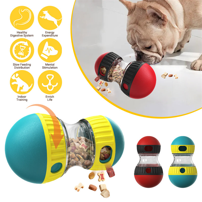 Interactive Food Dispensing Dog Toy Tumbler - Puzzle Ball for Slow Feeding and Stomach Protection, Enhancing Pet Intelligence