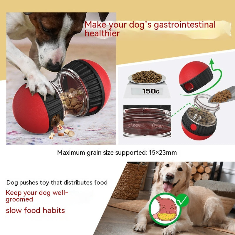 Interactive Food Dispensing Dog Toy Tumbler - Puzzle Ball for Slow Feeding and Stomach Protection, Enhancing Pet Intelligence