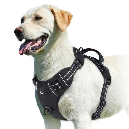 Ultimate No Pull Dog Harness - Adjustable Soft Padded Vest with Easy Control Handle for Comfort and Safety