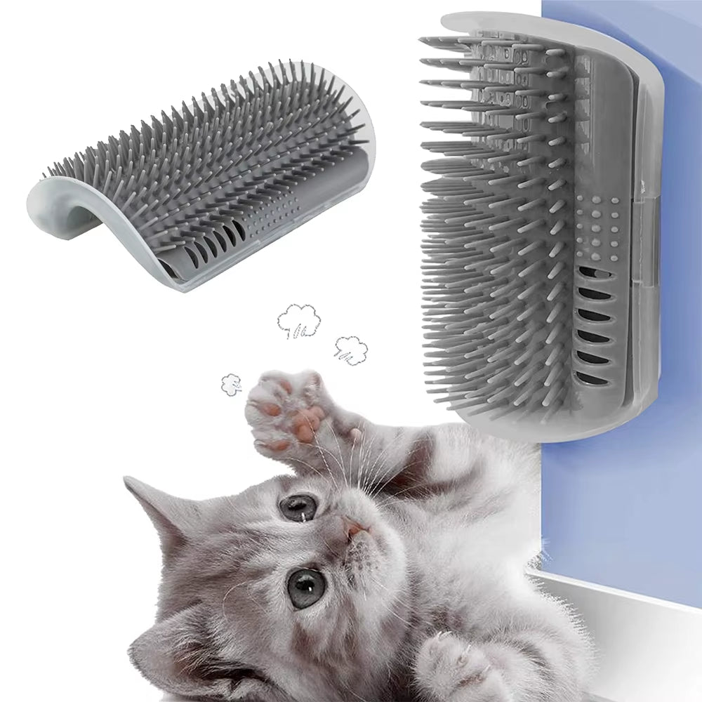 Cat Self-Grooming Corner Brush - 4 Pack Massage and Hair Removal Scratcher