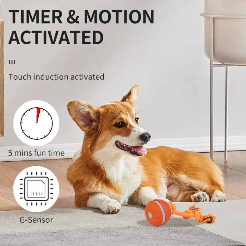 Interactive Smart Rolling Ball Toy for Dogs - Electric Pet Stimulation & Indoor Training, Durable & Bite-Resistant for Ultimate Boredom Relief
