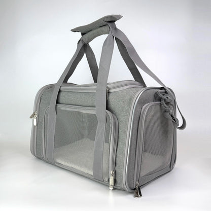 Ultimate Portable Pet Carrier Bag for Large Cats & Small Dogs - Airline-Approved, Breathable Mesh, Foldable Design for Travel & Outdoor Adventures