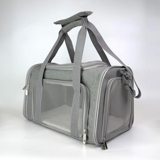 Ultimate Portable Pet Carrier Bag for Large Cats & Small Dogs - Airline-Approved, Breathable Mesh, Foldable Design for Travel & Outdoor Adventures