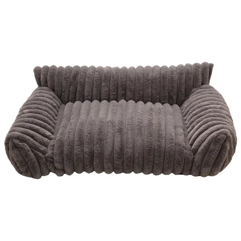 Luxurious Plush Fleece Pet Sofa Bed - 4 Stylish Designs, Ultra-Soft Comfort, Thick Cushions, Washable Cover, Perfect for Indoor & Outdoor Relaxation