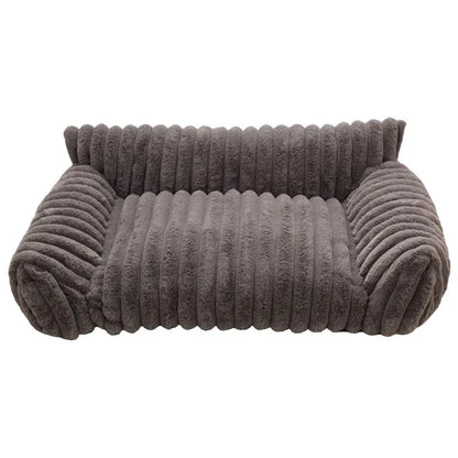 Luxurious Plush Fleece Pet Sofa Bed - 4 Stylish Designs, Ultra-Soft Comfort, Thick Cushions, Washable Cover, Perfect for Indoor & Outdoor Relaxation