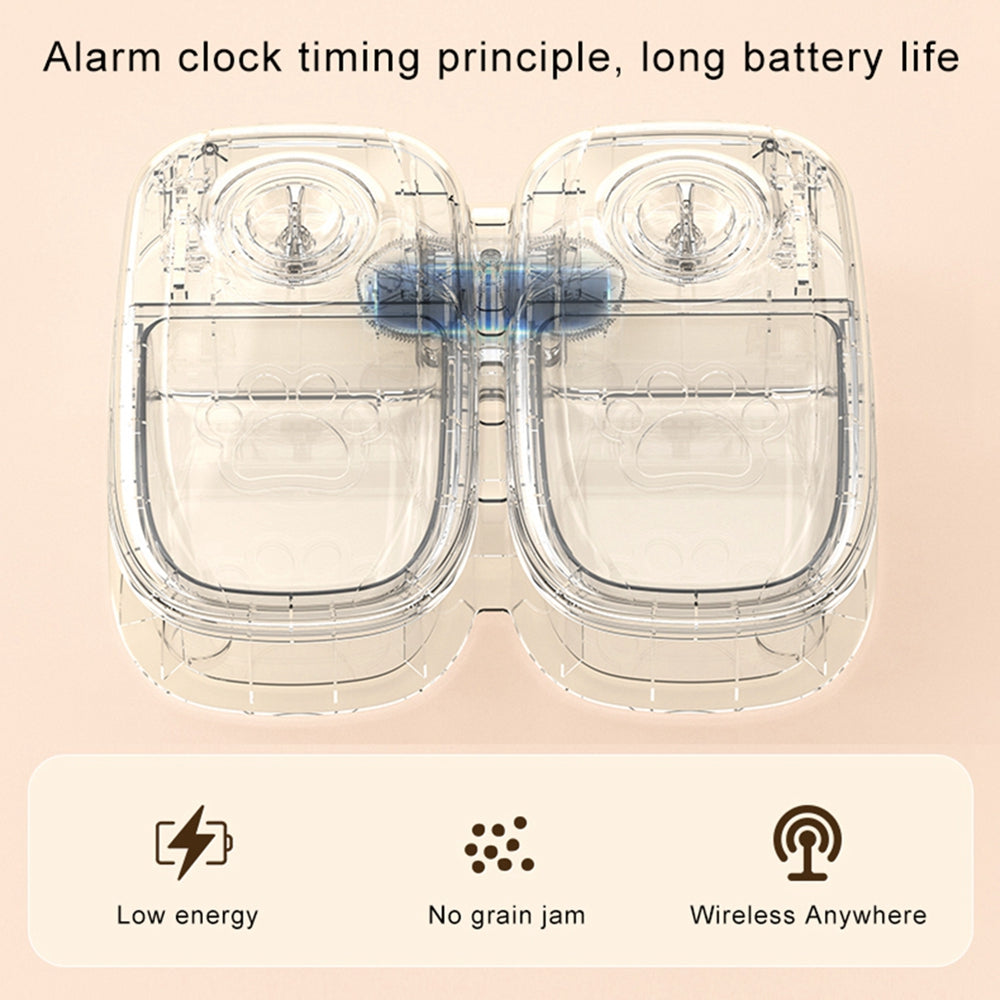 Automatic Pet Feeder - Smart Food Dispenser for Cats and Dogs with Timer and Stainless Steel Bowl