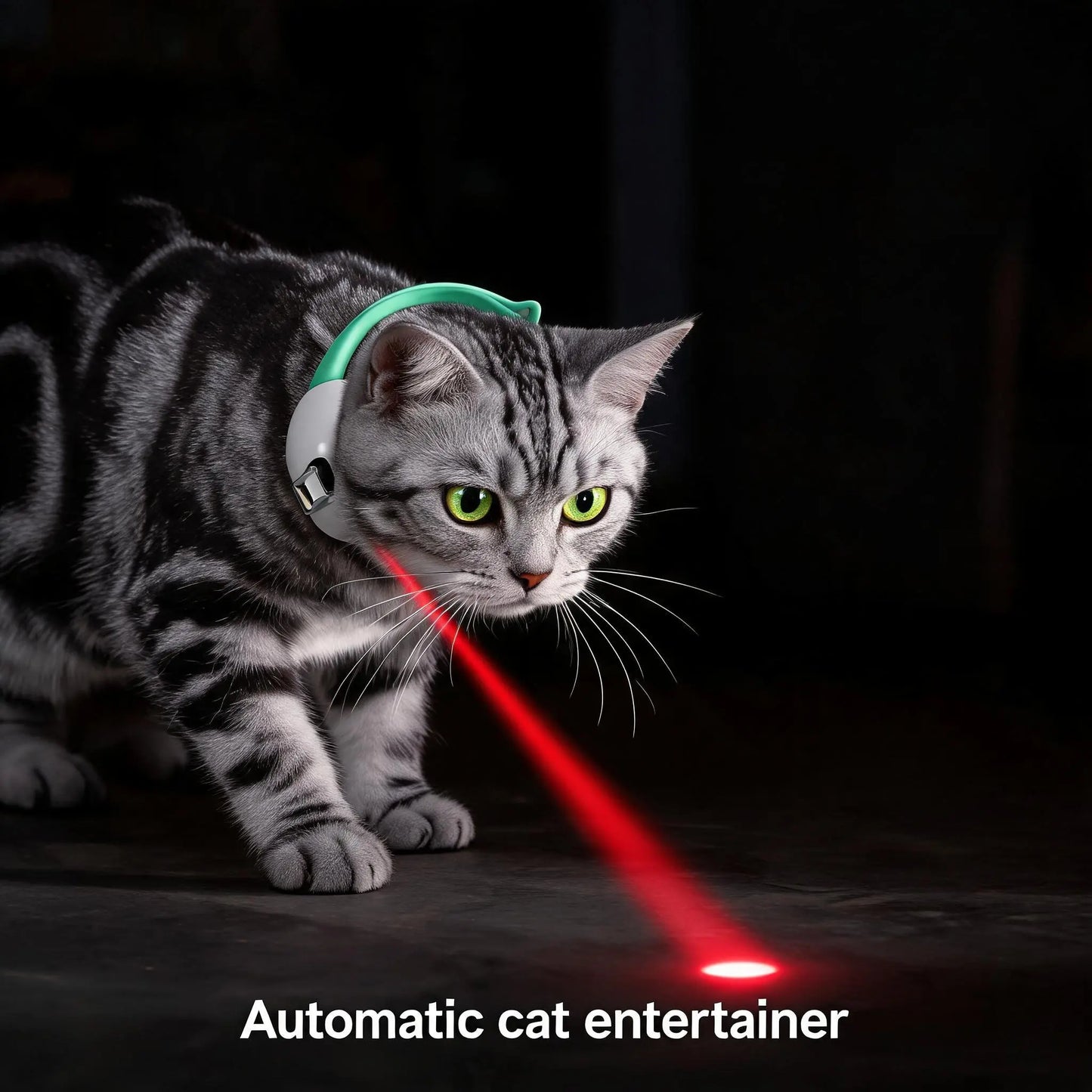 Smart Laser Cat Collar - Automatic Interactive Toy for Indoor Kittens, USB Rechargeable & Adjustable 45° Laser for Endless Fun and Exercise