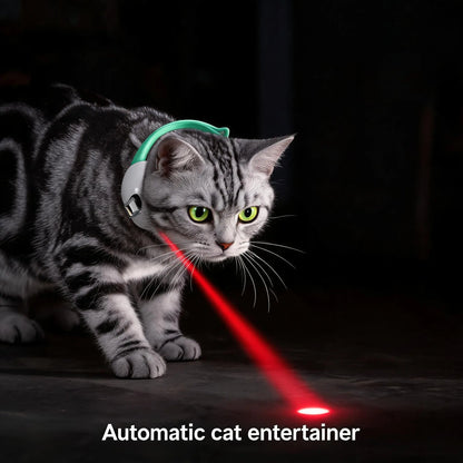 Smart Laser Cat Collar - Automatic Interactive Toy for Indoor Kittens, USB Rechargeable & Adjustable 45° Laser for Endless Fun and Exercise