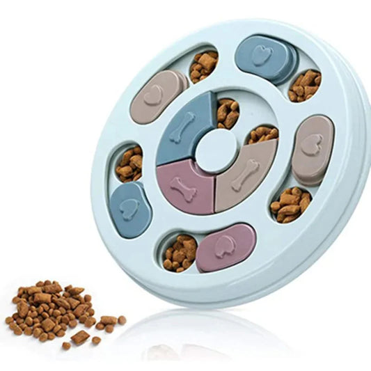 Interactive Pet Toys for Cats and Dogs - Fun Feeding Plates & Slow Food Bowls for Brain Training and Boredom Relief