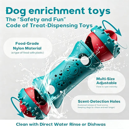 WXAT Interactive Treat Dispensing Dog Puzzle Toy - Mentally Stimulating Enrichment for Dogs and Cats, Perfect Gift for Puppies!