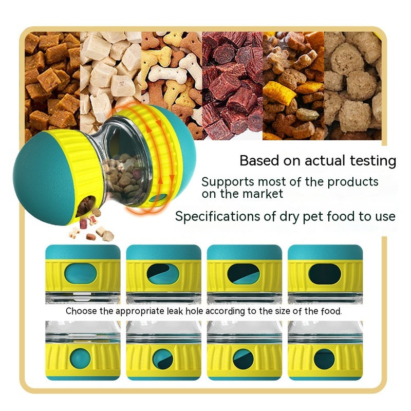 Interactive Food Dispensing Dog Toy Tumbler - Puzzle Ball for Slow Feeding and Stomach Protection, Enhancing Pet Intelligence