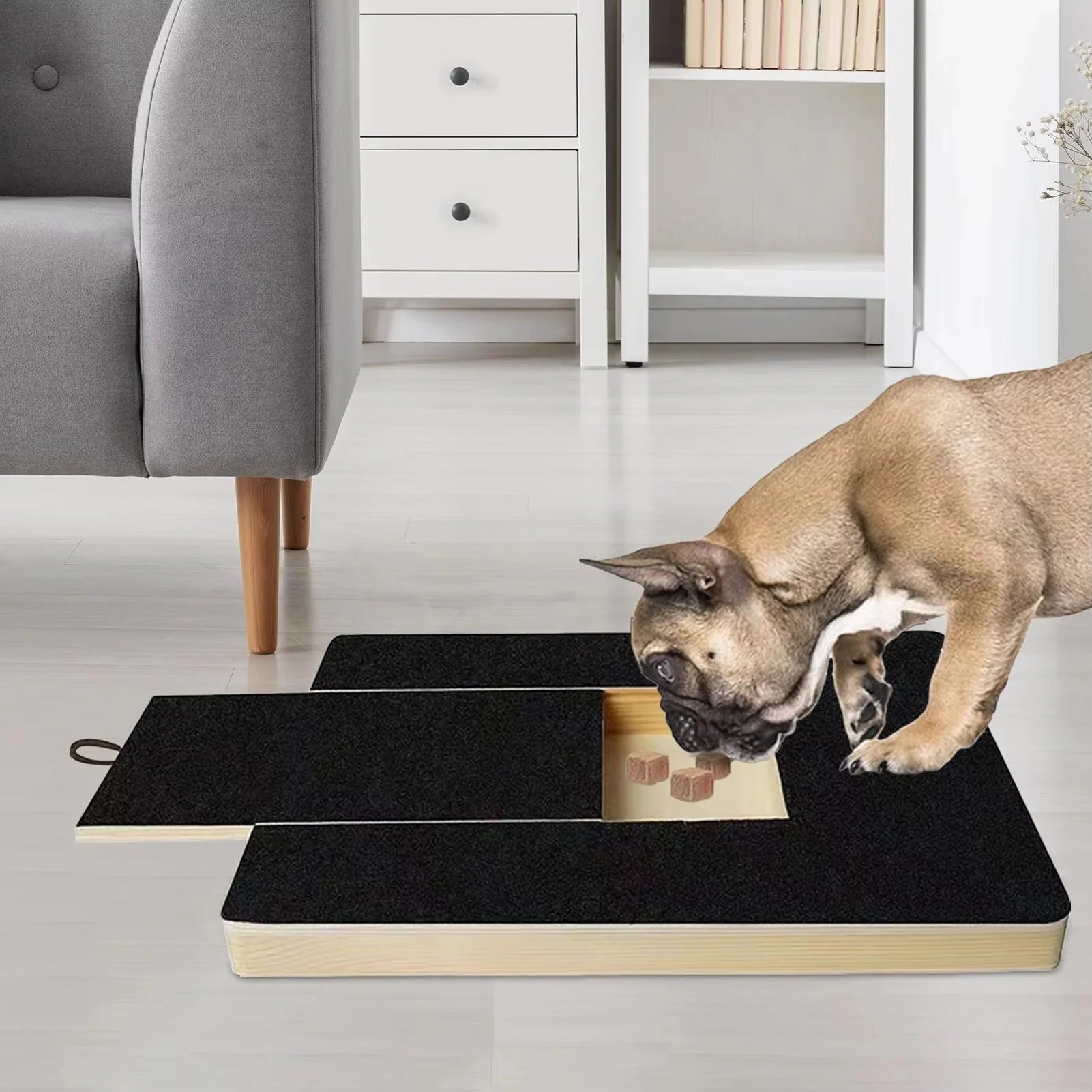 Ultimate Dog Nail Scratch Board with Treat Drawer - Stress-Free Grooming & Fun Filing Toy for All Breeds