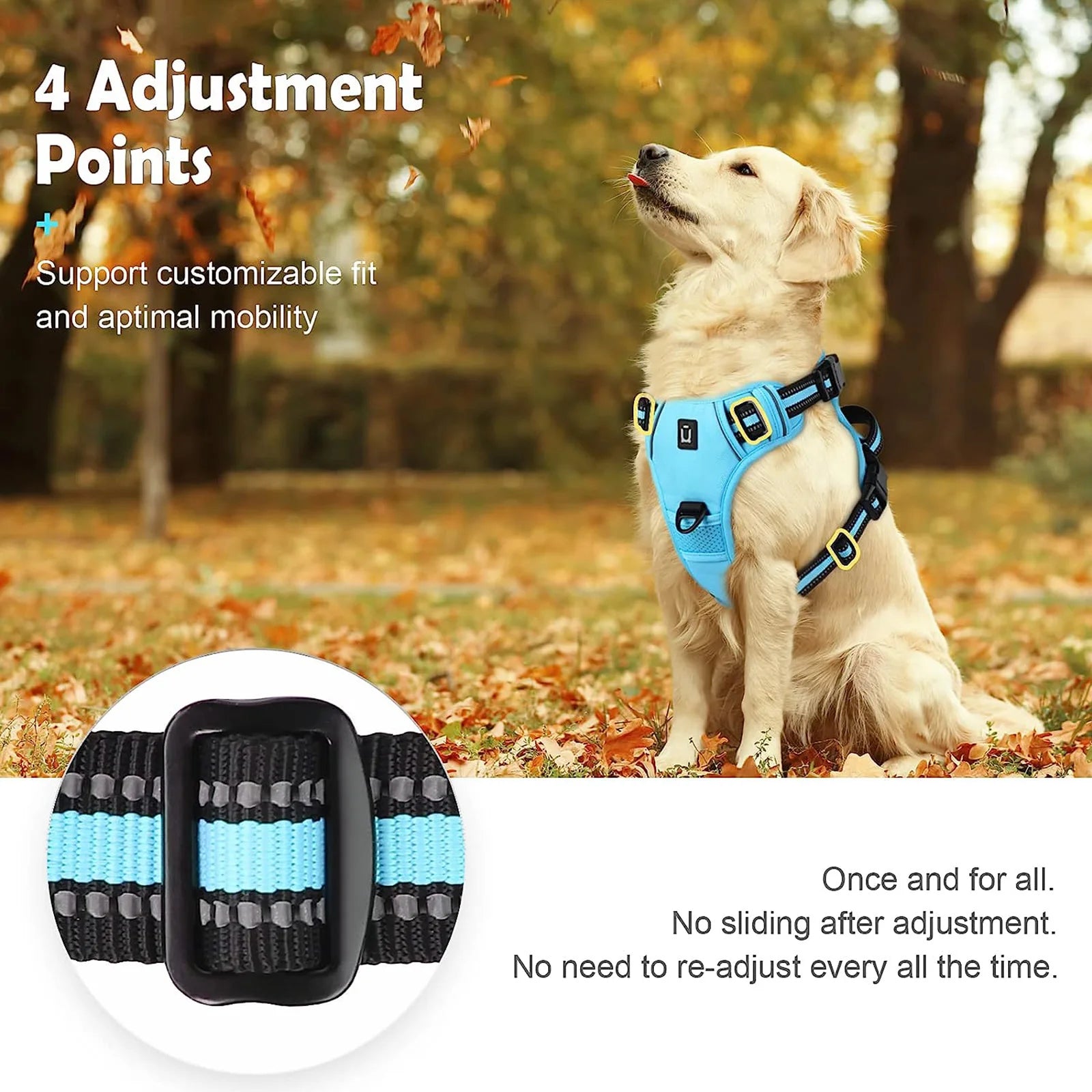 Ultimate No Pull Dog Harness - Adjustable Soft Padded Vest with Easy Control Handle for Comfort and Safety