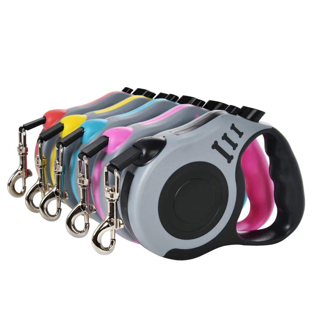 Premium 3M Automatic Retractable Dog Leash - 5M Nylon Lead for Small Dogs & Cats - Perfect for Outdoor Adventures, Walking & Hiking