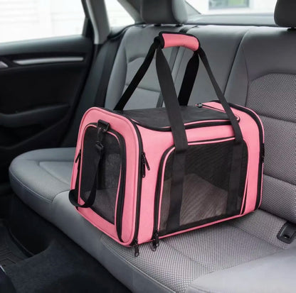 Ultimate Portable Pet Carrier Bag for Large Cats & Small Dogs - Airline-Approved, Breathable Mesh, Foldable Design for Travel & Outdoor Adventures