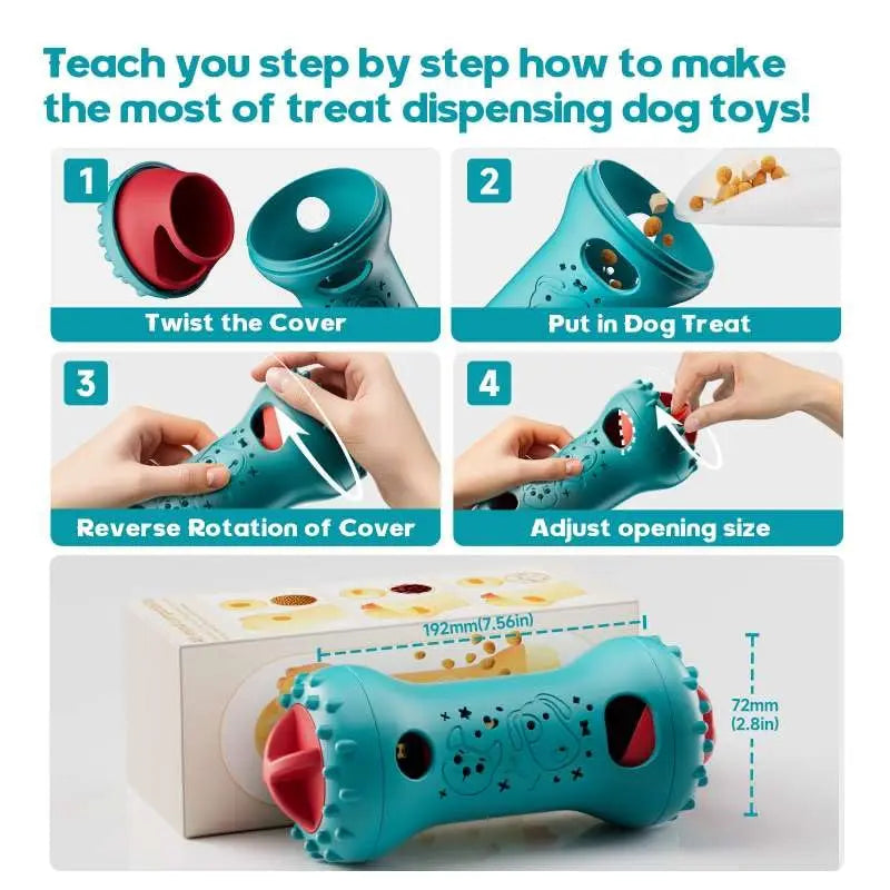 WXAT Interactive Treat Dispensing Dog Puzzle Toy - Mentally Stimulating Enrichment for Dogs and Cats, Perfect Gift for Puppies!