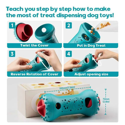 WXAT Interactive Treat Dispensing Dog Puzzle Toy - Mentally Stimulating Enrichment for Dogs and Cats, Perfect Gift for Puppies!